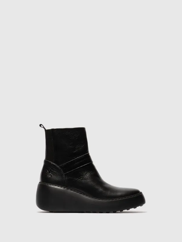 Zip Up Ankle Boots DOXE604FLY VELVET BLACK sold by Fly London