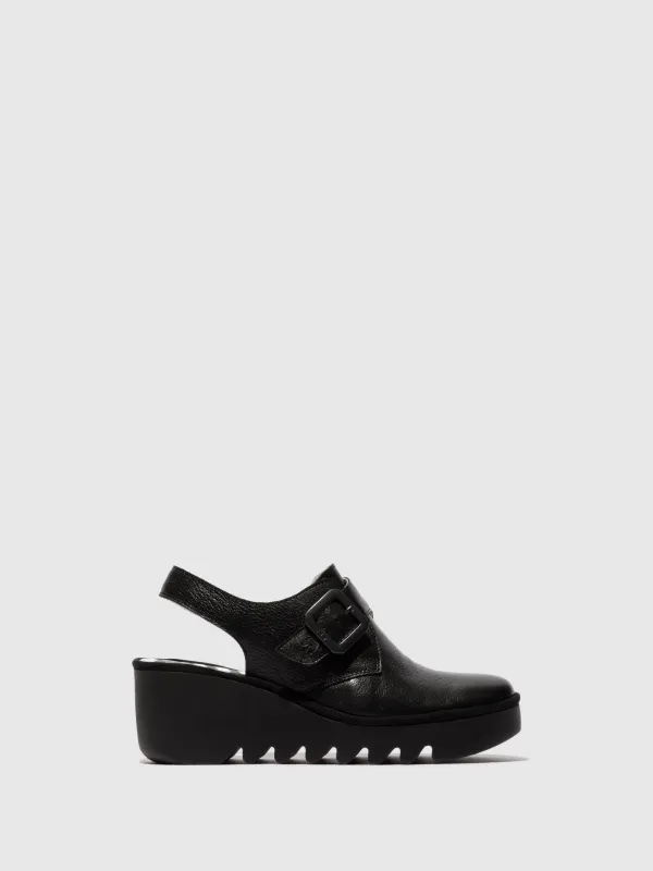 Round Toe Clogs BARY565FLY BLACK sold by Fly London