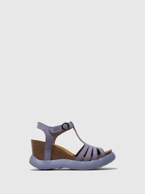 T-Strap Sandals GAIT959FLY SUEDE VIOLET made by Fly London