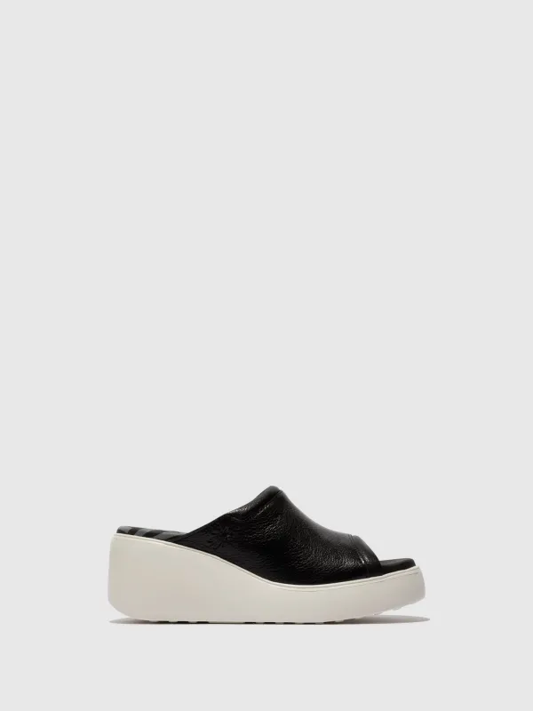 Slip-on Mules DOLI042FLY MOUSSE BLACK sold by Fly London