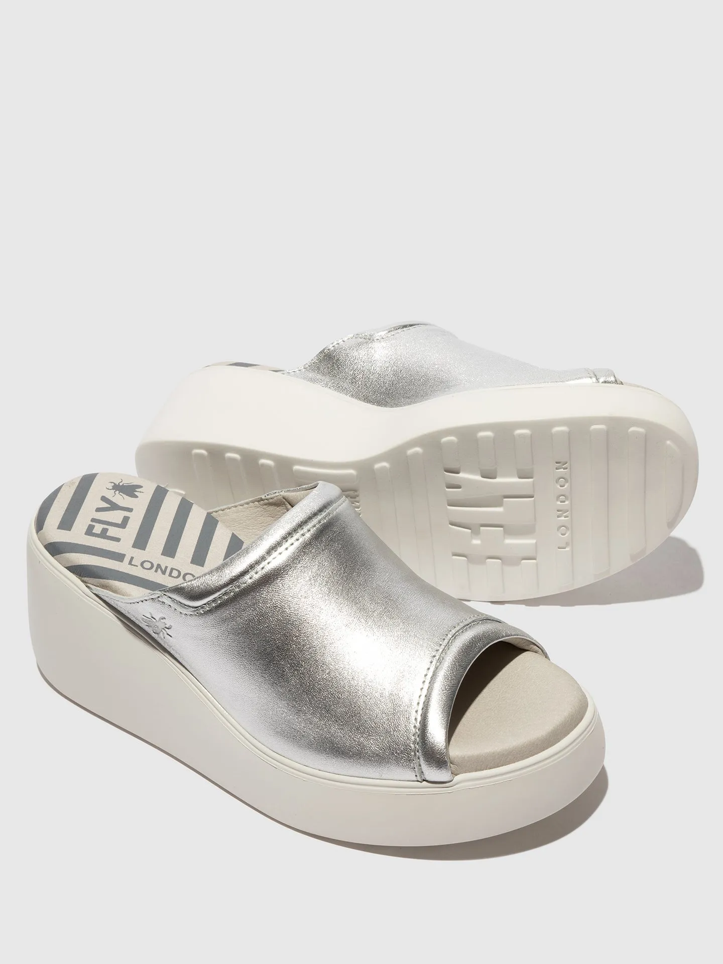 Slip-on Mules DOLI042FLY LAMINATO SILVER sold by Fly London product image thumbnail 4