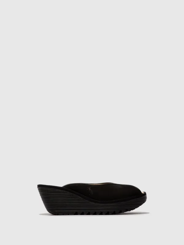 Slip-on Mules YOUN554FLY BLACK sold by Fly London