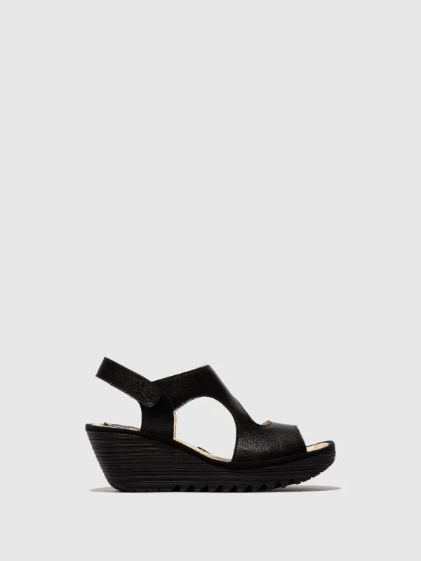 Sling-Back Sandals YOXA576FLY BLACK sold by Fly London