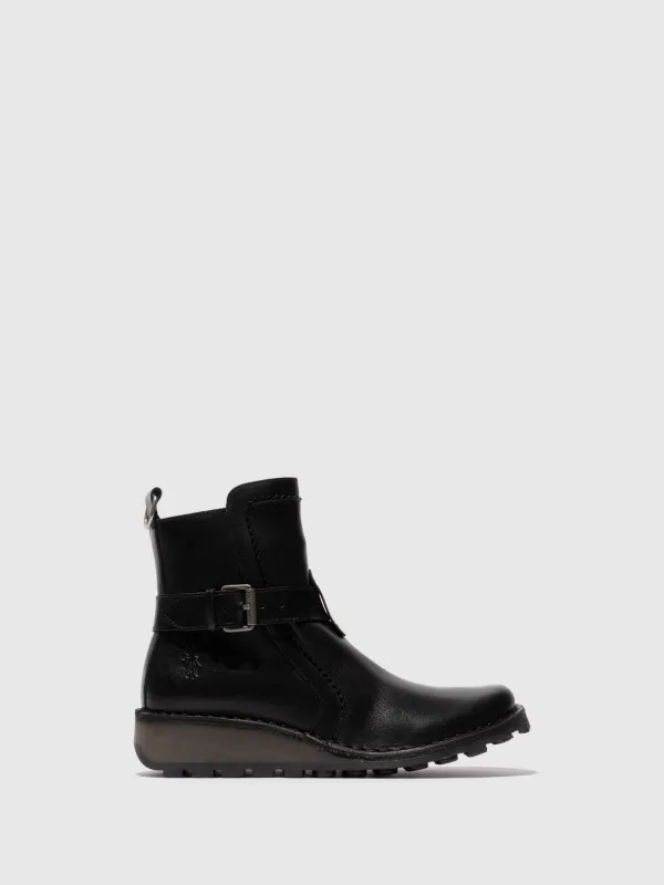 Zip Up Ankle Boots MOOZ133FLY BLACK sold by Fly London