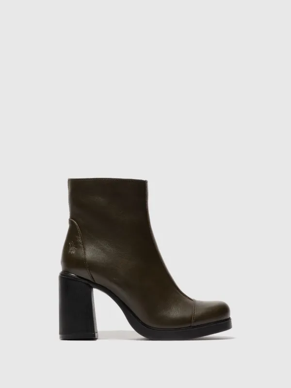 Zip Up Ankle Boots STIR985FLY MILITARY made by Fly London