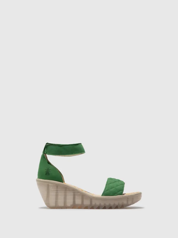 Ankle Strap Sandals YARU471FLY LIME GREEN/ LIME GREEN made by Fly London