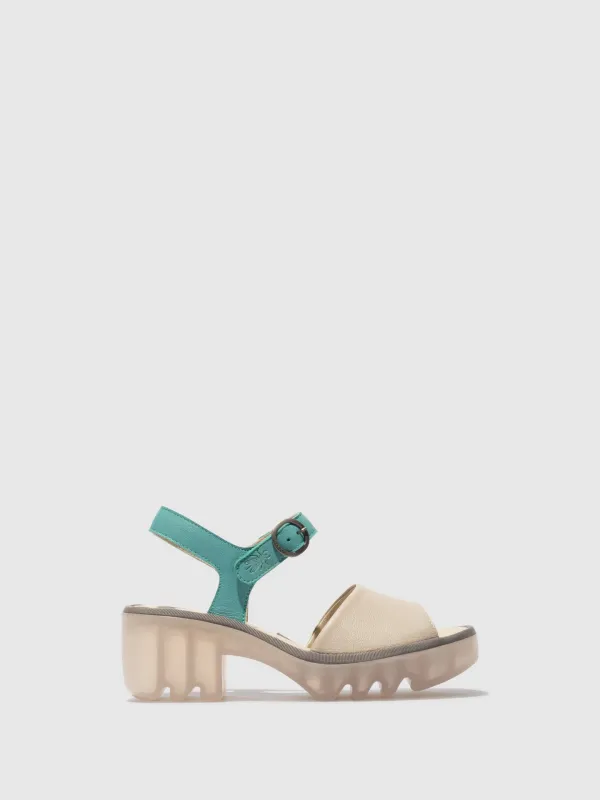 Sling-Back Sandals TULL503FLY CLOUD/ TURQUOISE made by Fly London