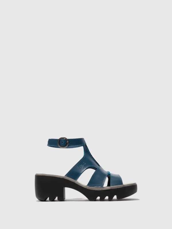 Ankle Strap Sandals TAWI496FLY BLUE made by Fly London