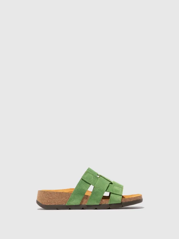 Slip-on Mules CAXE061FLY LIME GREEN sold by Fly London