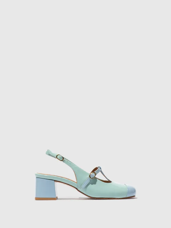 Sling-Back Sandals SOLN083FLY SKY BLUE/SPEARMINT sold by Fly London