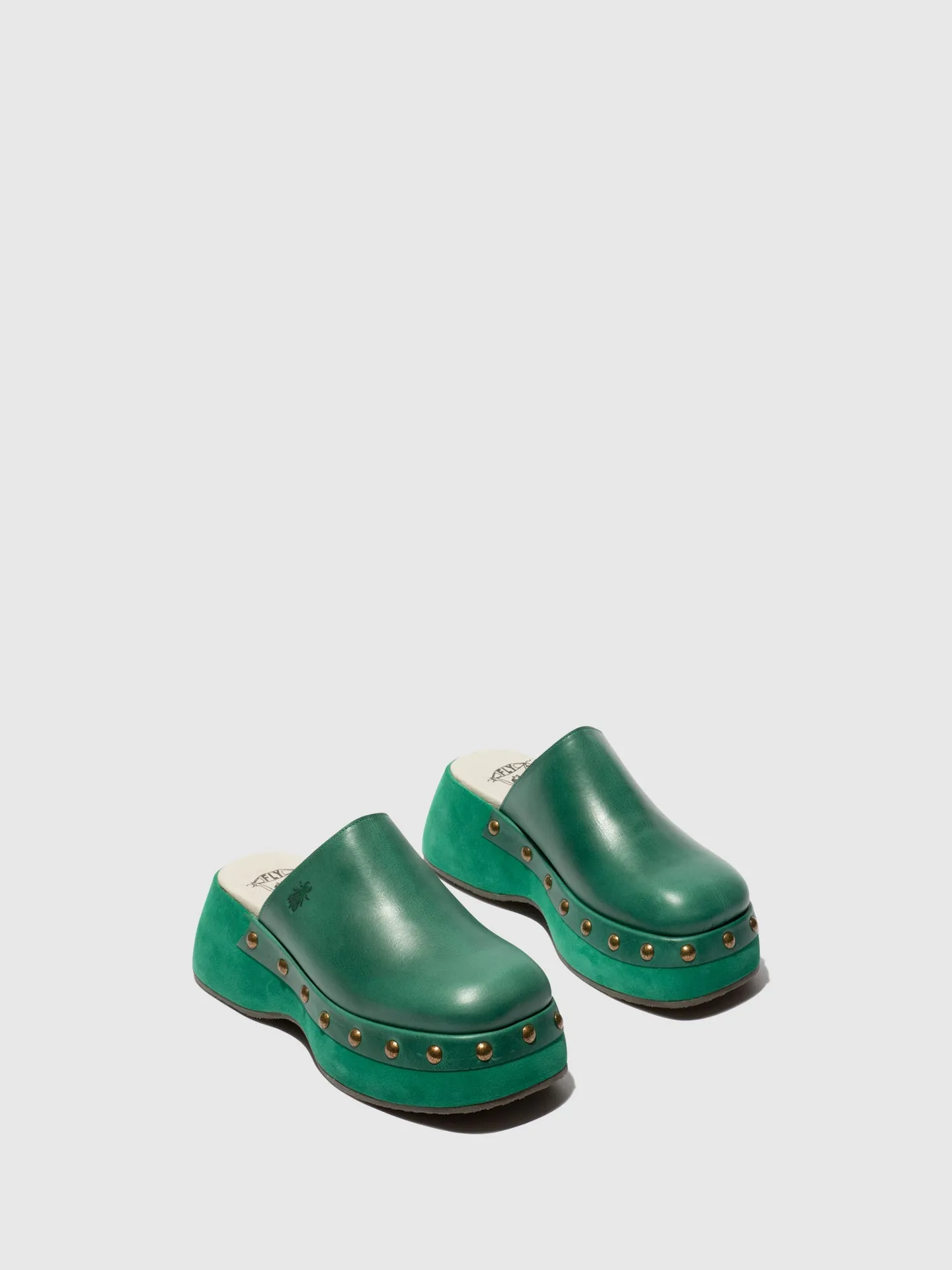Round Toe Clogs BLEK079FLY GREEN/GREEN sold by Fly London product image thumbnail 2