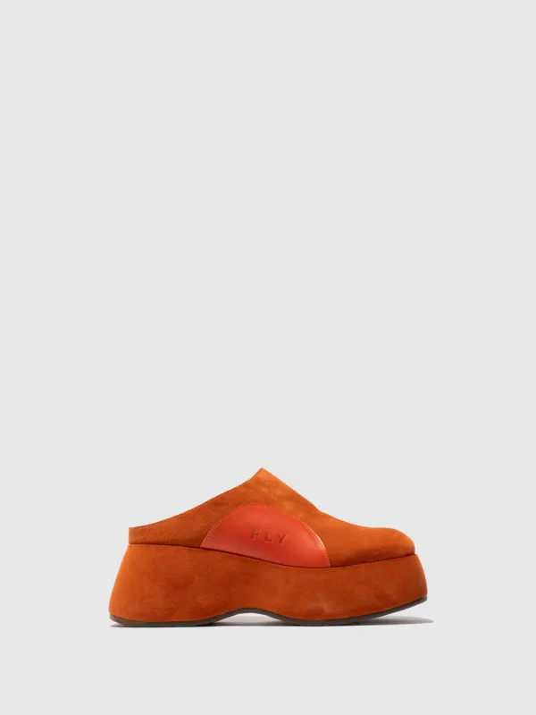Round Toe Clogs BAWI077FLY ORANGE/ORANGE sold by Fly London