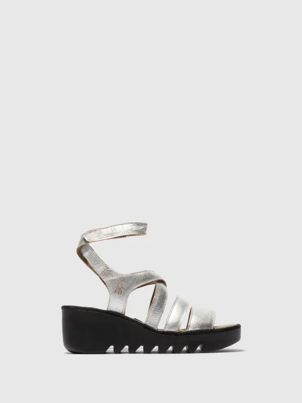 Strappy Sandals BAFY485FLY SILVER sold by Fly London