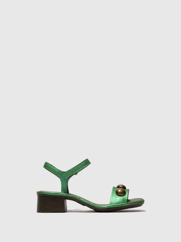 Ankle Strap Sandals EXIE487FLY GREEN made by Fly London