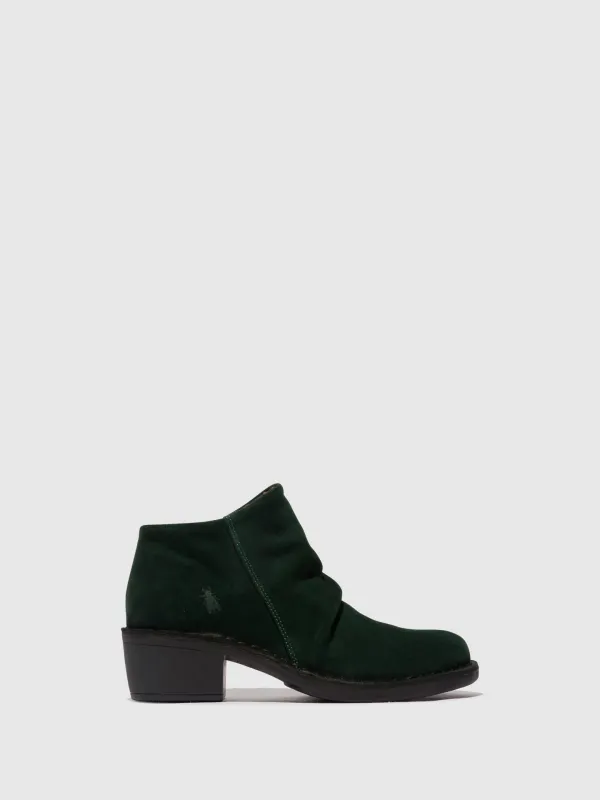 Zip Up Ankle Boots MERK093FLY GREEN FOREST made by Fly London