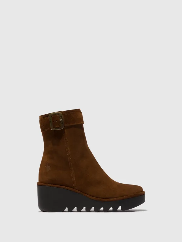 Zip Up Ankle Boots BEPP396FLY CAMEL sold by Fly London