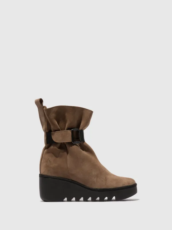 Buckle Ankle Boots BLIT453FLY TAUPE sold by Fly London