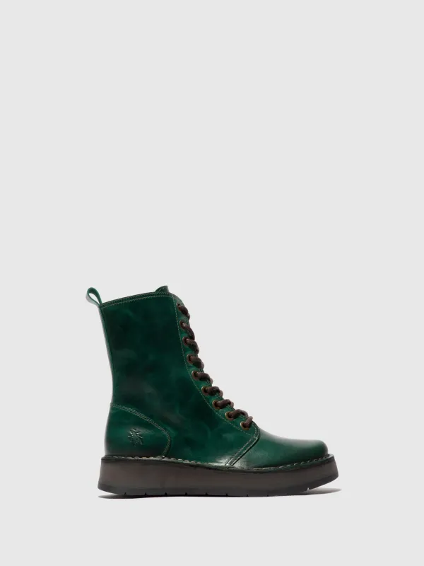 Lace-up Ankle Boots RAMI043FLY SHAMROCK GREEN made by Fly London