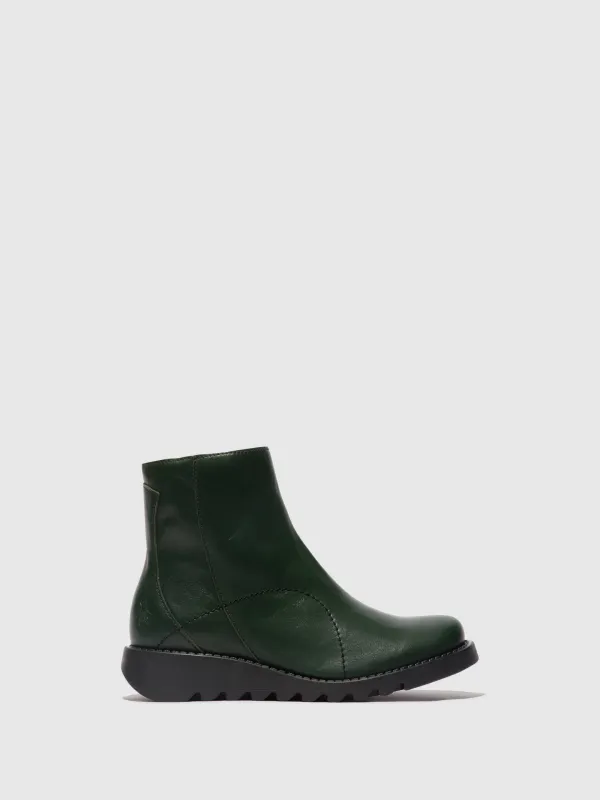 Zip Up Ankle Boots SAGU014FLY DK. GREEN made by Fly London