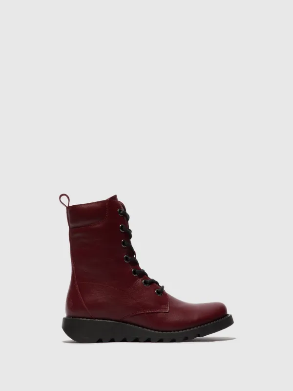 Lace-up Ankle Boots SILF015FLY WINE sold by Fly London