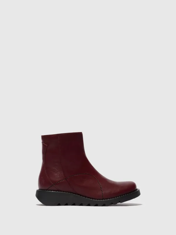Zip Up Ankle Boots SAGU014FLY WINE made by Fly London