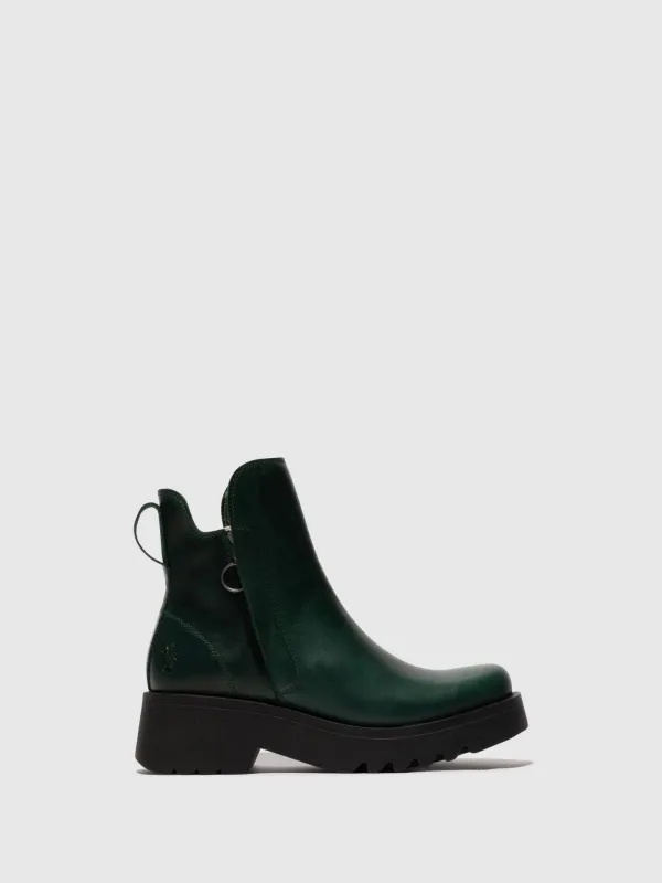 Zip Up Ankle Boots MUZZ977FLY PETROL sold by Fly London