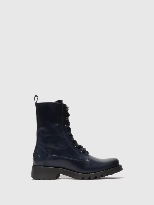 Lace-up Ankle Boots REID893FLY BLUE (BLACK SOLE) sold by Fly London