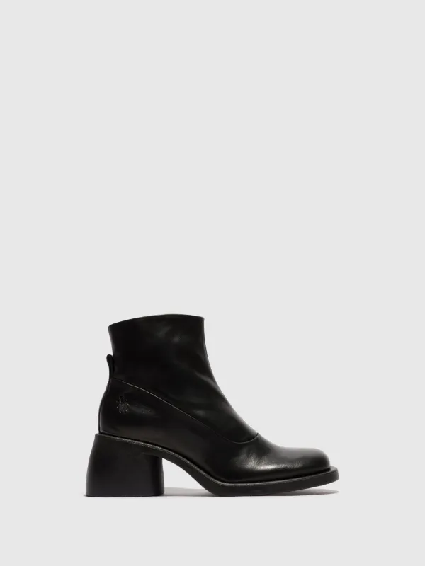 Zip Up Ankle Boots HINT003FLY BLACK sold by Fly London