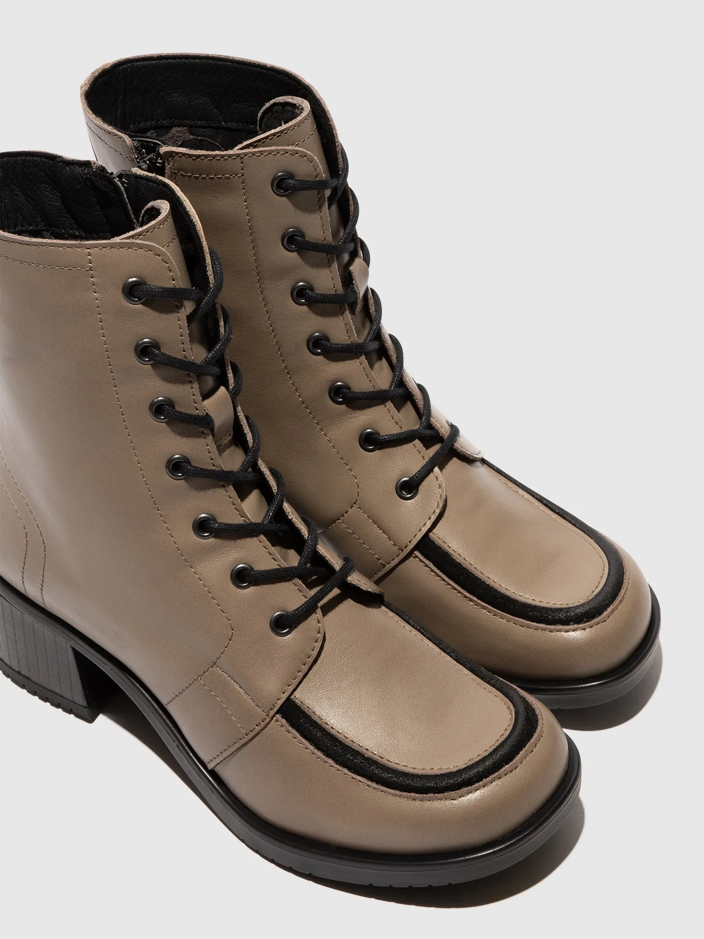 Lace-up Ankle Boots KASS017FLY TAUPE/BLACK sold by Fly London product image thumbnail 4