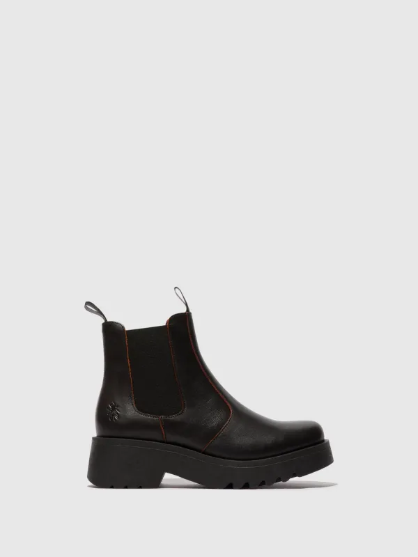 Chelsea Ankle Boots MEDI789FLY JAVA BLACK/RED sold by Fly London