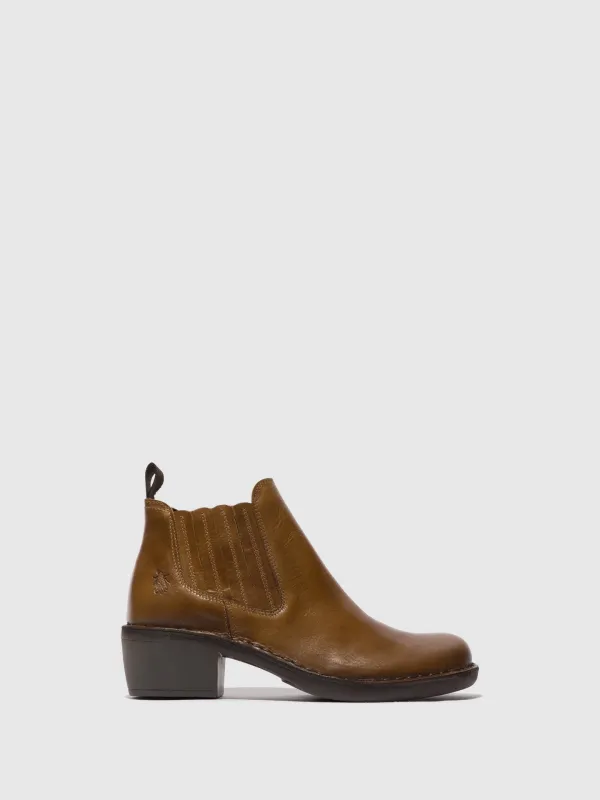 Slip-on Ankle Boots MOOF103FLY CAMEL made by Fly London