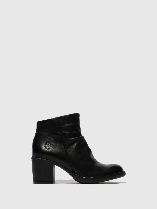 Zip Up Ankle Boots BELL061FLY VERONA BLACK made by Fly London