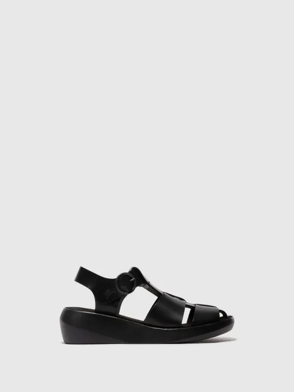 Strappy Sandals BAWE842FLY BLACK sold by Fly London