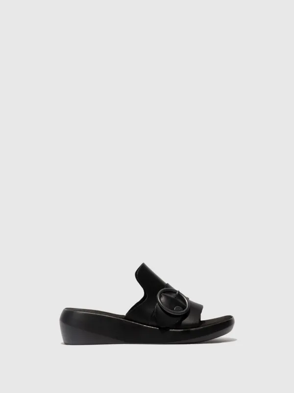 Buckle Mules BEYD925FLY BLACK made by Fly London