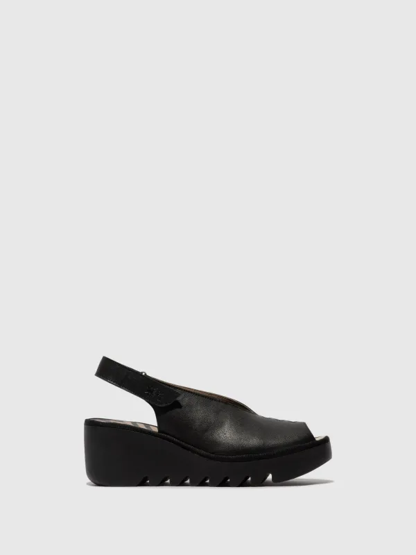 Sling-Back Sandals BAYE386FLY CERALIN BLACK sold by Fly London