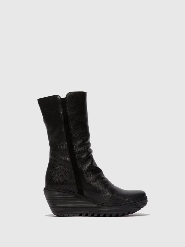 Zip Up Ankle Boots YEMY408FLY BLACK made by Fly London
