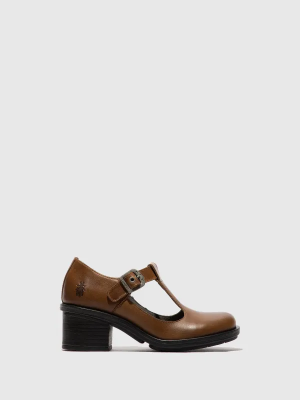 Mary Jane Shoes CADY180FLY CAMEL made by Fly London