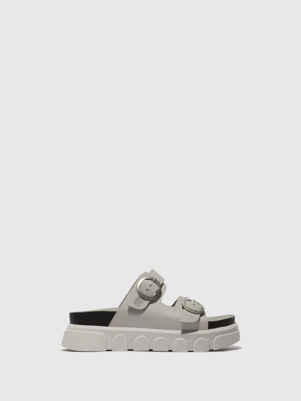 Buckle Mules CIDE946FLY CLOUD made by Fly London