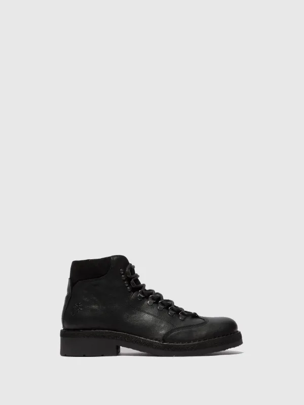 Lace-up Ankle Boots REUS075FLY BIO/OILSUEDE (VEGETAL) BLACK sold by Fly London