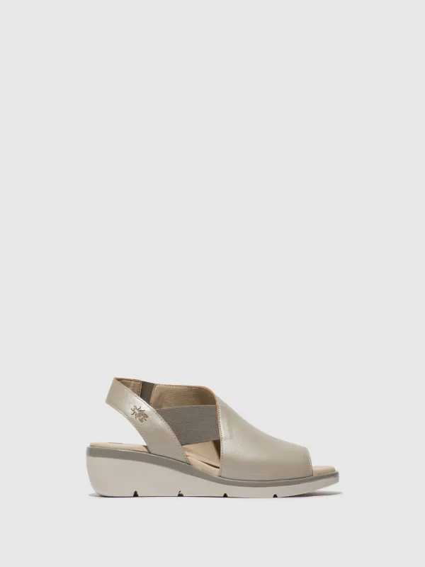 Elasticated Sandals NILY940FLY SILVER sold by Fly London