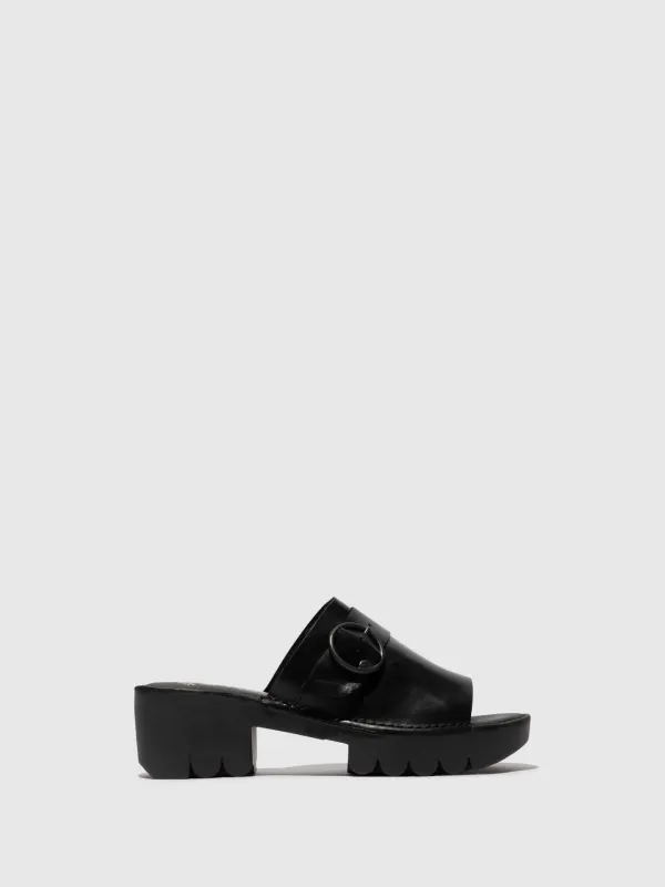 Buckle Mules EPLE519FLY BLACK made by Fly London