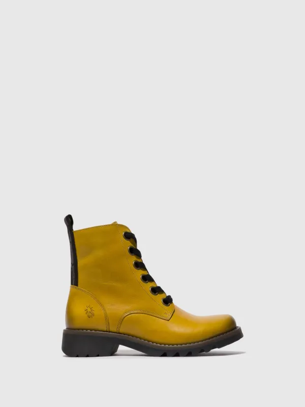 Lace-up Ankle Boots RAGI539FLY MUSTARD sold by Fly London