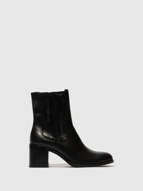 Zip Up Ankle Boots AMEL913FLY BLACK sold by Fly London