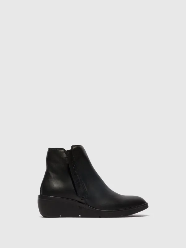 Zip Up Ankle Boots NULA550FLY BLACK sold by Fly London