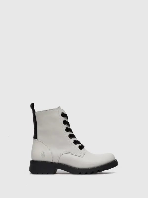 Lace-up Ankle Boots RAGI539FLY RUG OFFWHITE sold by Fly London
