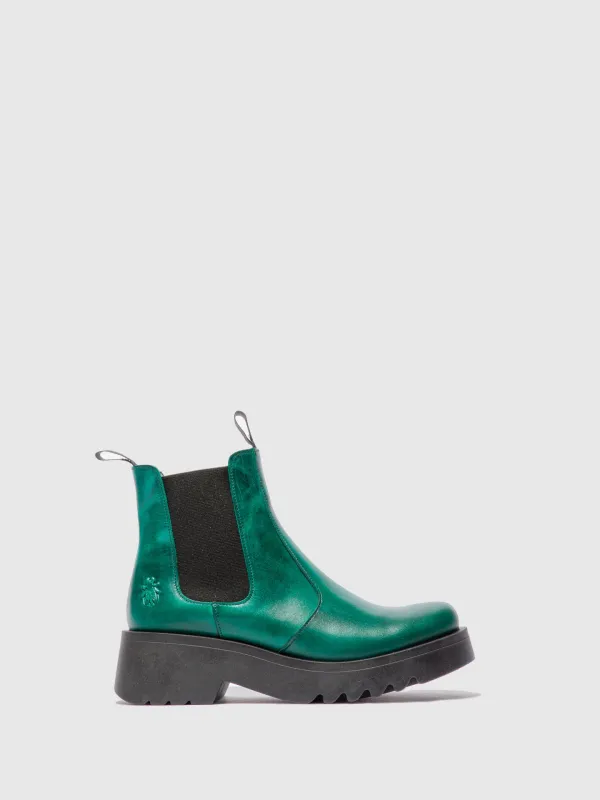 Chelsea Ankle Boots MEDI789FLY RUG SHAMROCK GREEN sold by Fly London