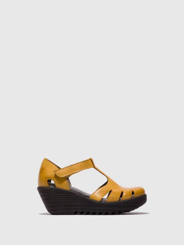 Velcro Sandals LETE395FLY MUSTARD sold by Fly London