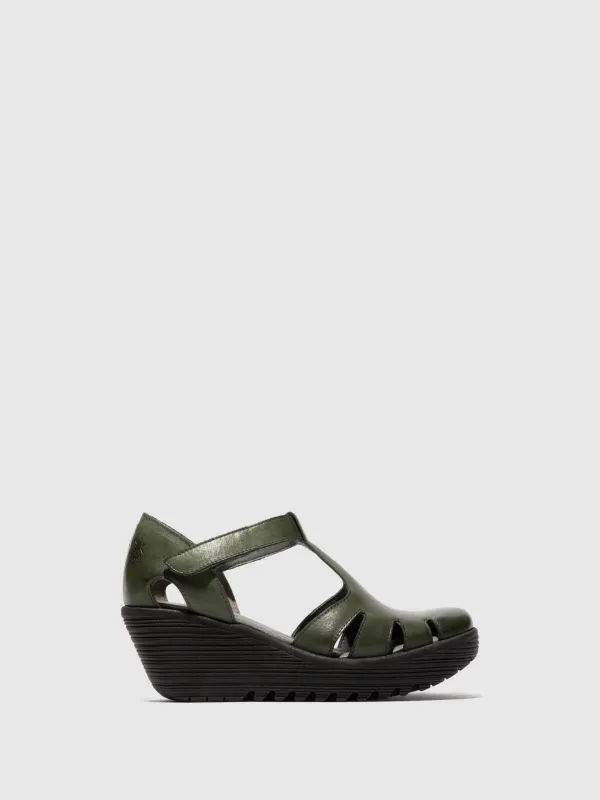 Velcro Sandals LETE395FLY GREEN sold by Fly London