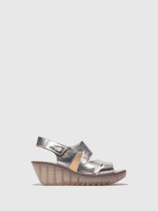 Sling-Back Sandals YAAD604FLY SILVER made by Fly London