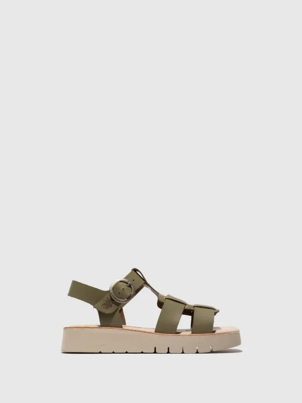 Buckle Sandals SUDY246FLY SMOG/NATURAL made by Fly London